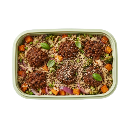 Green lentil & mushroom ragù with pasta